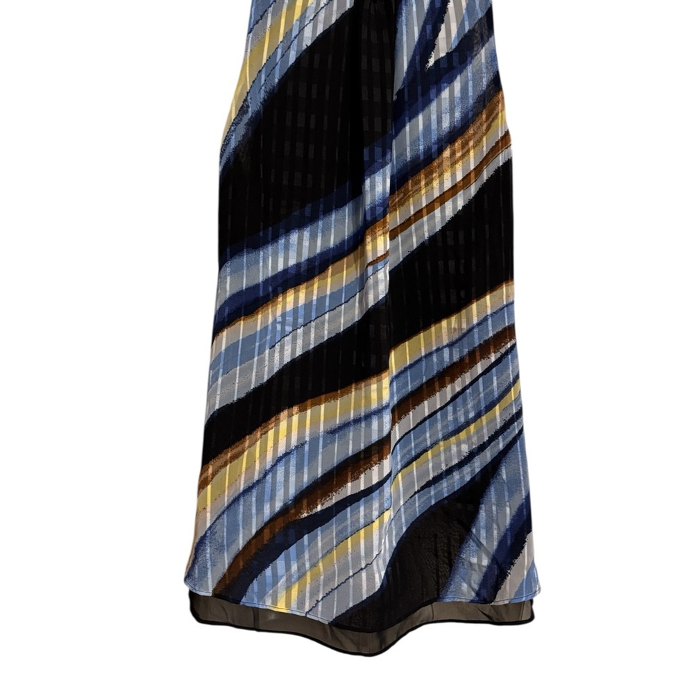 White House Black Market Multicolor Striped Sleeveless Blouse SMALL #7 - Picture 6 of 8